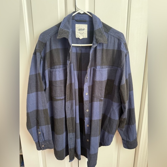 AE Women’s Blue and Black Flannel - Picture 2 of 7